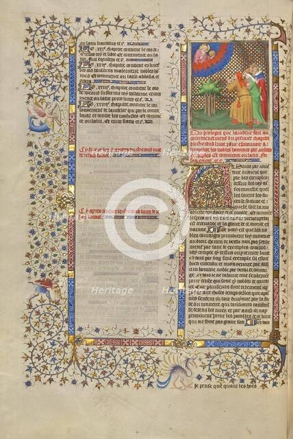 Four Men kneeling before God; Des cas des nobles hommes et femmes, about 1413-1415. Creators: Boucicaut Master, Workshop of the Boucicaut Master.