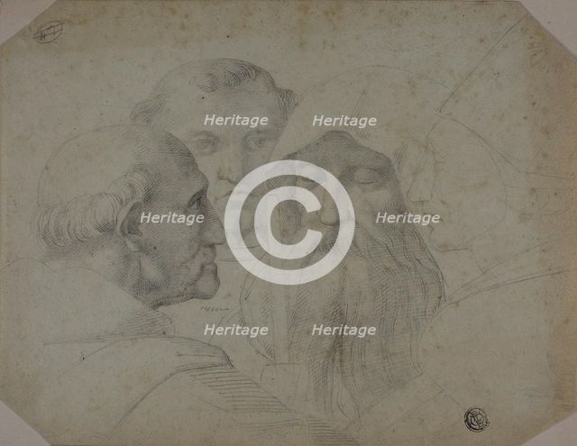 Four Men in Conversation, 18th/19th century. Creator: After Raffaello Sanzio, called Raphael  Italian, 1483-1525.