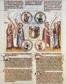 Four medallions with portraits of Jacob, David, Solomon and Nahum, c1425. Creator: Unknown