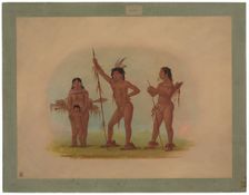 Four Mura Indians, 1854/1869. Creator: George Catlin