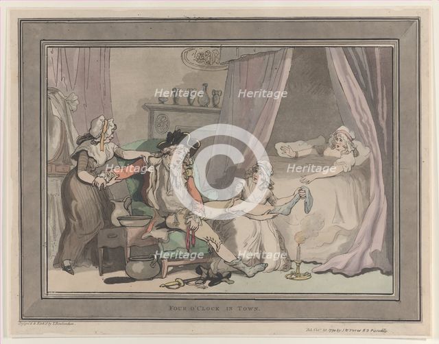 Four O'Clock in Town, October 20, 1790., October 20, 1790. Creator: Thomas Rowlandson.