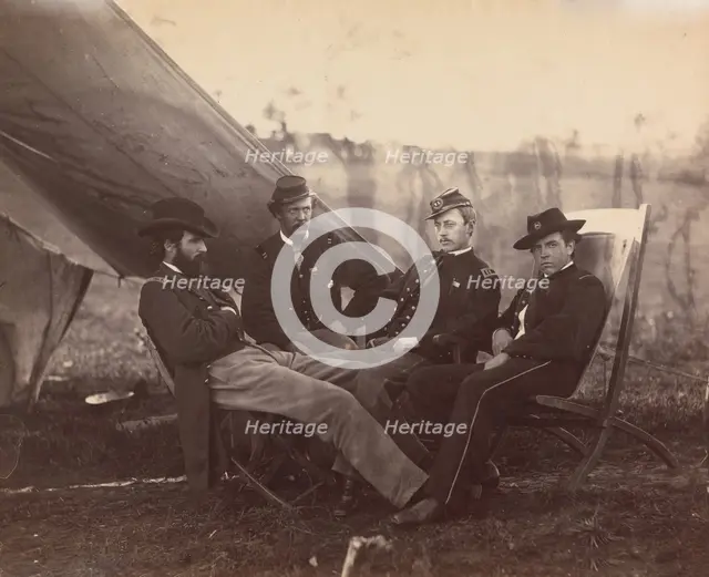[Four Officers], ca. 1864. Creator: Alexander Gardner.