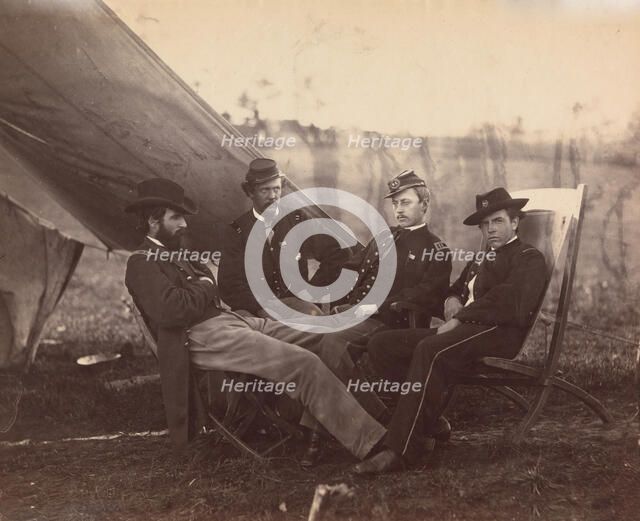 [Four Officers], ca. 1864. Creator: Alexander Gardner.