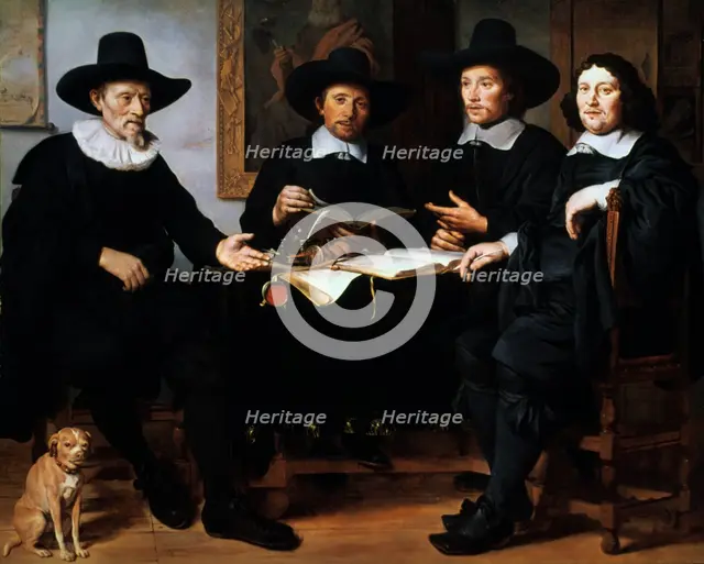 'Four Officers of the Amsterdam Coopers' and Wine-rackers' Guild,' 1657.  Artist: Gerbrand van den Eeckhout