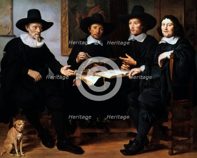 'Four Officers of the Amsterdam Coopers' and Wine-rackers' Guild,' 1657.  Artist: Gerbrand van den Eeckhout
