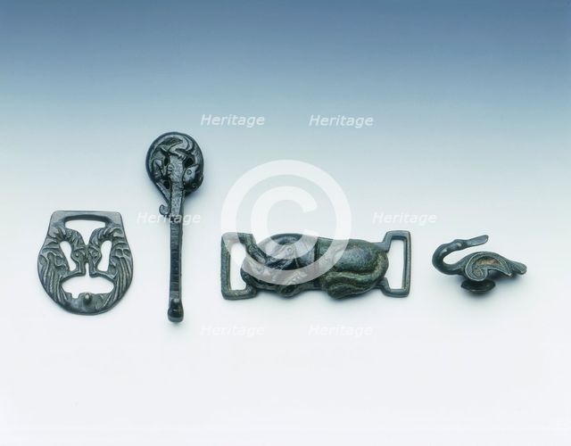 Four Ordos bronzes, Eastern Zhou dynasty, China, 3rd century BC. Creator: Unknown.