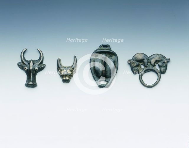 Four Ordos bronzes, Eastern Zhou dynasty, China, 3rd century BC. Creator: Unknown.