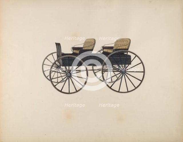 Four Passenger Farm Wagon, c. 1936. Creator: Fred Weiss.