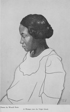 Four portraits of Negro women : A woman from the Virgin Islands 1925-03. Creator: Winold Reiss