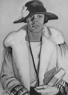 Four portraits of Negro women : The librarian 1925-03. Creator: Winold Reiss