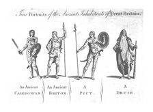 Four Portraits of the Ancient Inhabitants of Great Britain c1780. Creator: Unknown
