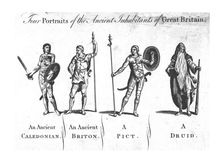 Four Portraits of the Ancient Inhabitants of Great Britain c1780. Creator: Unknown