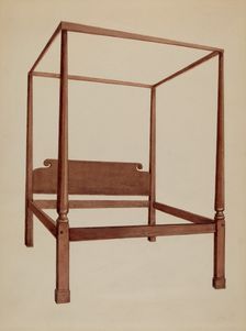 Four Post Bed, 1936. Creator: Fred Weiss