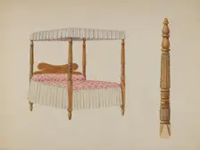 Four Post Bed, c. 1940. Creator: David S De Vault