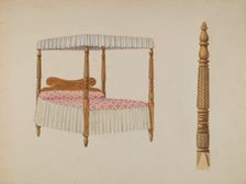 Four Post Bed, c. 1940. Creator: David S De Vault