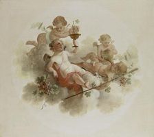 Four Putti with Grapes, c.1725-c.1774. Creator: Anon