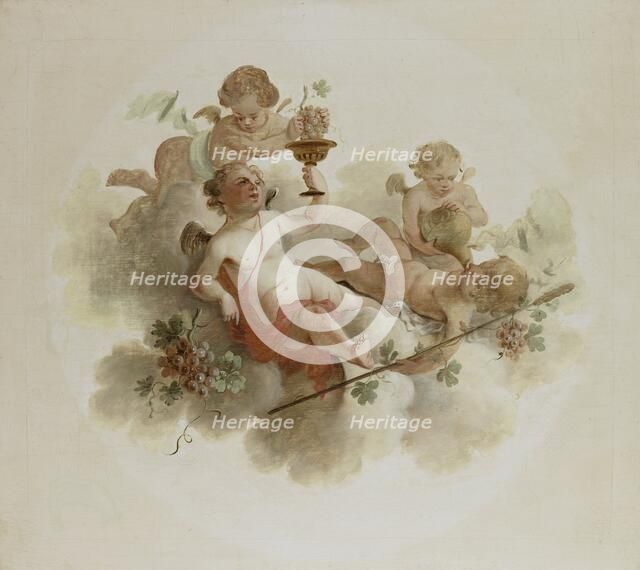 Four Putti with Grapes, c.1725-c.1774. Creator: Anon.