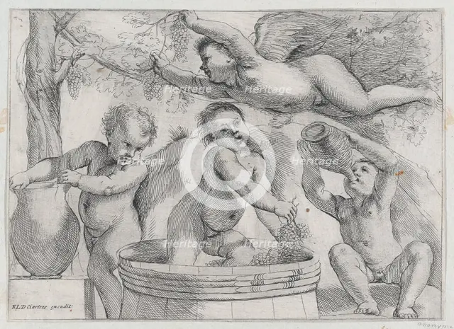 Four Putti Making and Drinking Wine, ca. 1620-1640. Creator: Unknown.