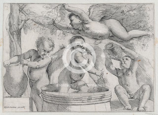 Four Putti Making and Drinking Wine, ca. 1620-1640. Creator: Unknown.