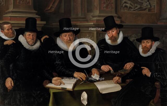 Four Regents and the ‘House Father’ of the Amsterdam Lepers’ Asylum, 1624. Creator: Werner Jacobsz. van den Valckert.