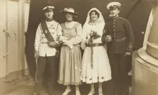 Four sailors performing in the play The Great Casimir 1918. Creator: Unknown