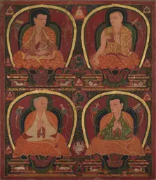 Four Seated Masters, c. 1450. Creator: Unknown