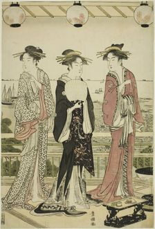 Four Seasons in the South - Summer View (Minami shiki natsu no kei), c. 1789/93. Creator: Utagawa Toyokuni I