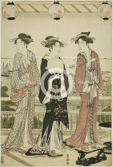 Four Seasons in the South - Summer View (Minami shiki natsu no kei), c. 1789/93. Creator: Utagawa Toyokuni I.