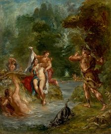Four Seasons, Summer: Diana surprised by Actaeon, 1856-1863. Creator: Delacroix, Eugène (1798-1863)