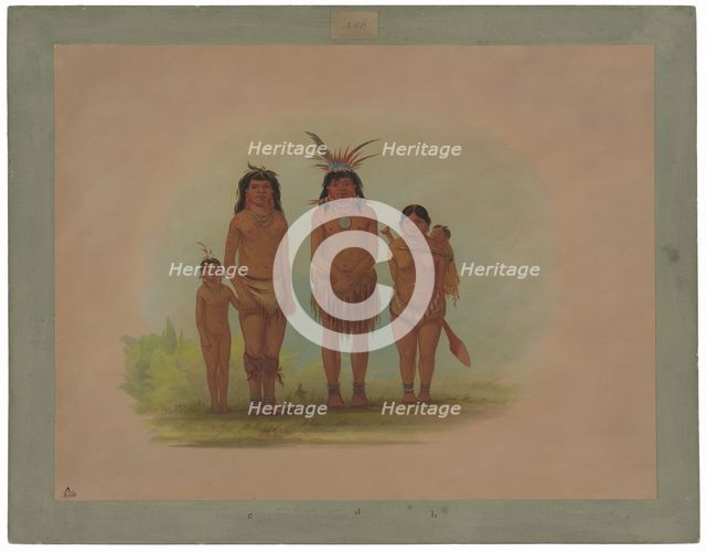 Four Sepibo Indians, 1854/1869. Creator: George Catlin.