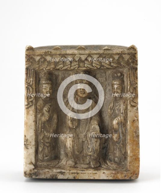 Four-sided miniature stele, Possibly Western Wei dynasty, ca. 550. Creator: Unknown.