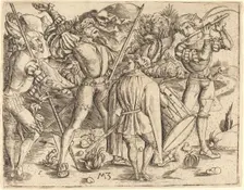 Four Soldiers, c. 1500. Creator: Master MZ