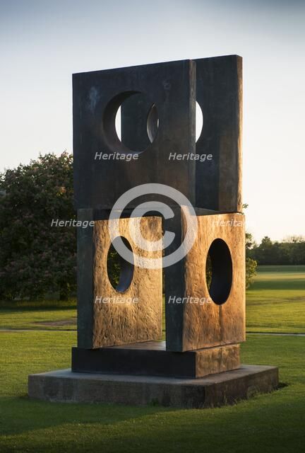 'Four Square Walkthrough', sculpture by Barbara Hepworth, Cambridge, Cambridgeshire, 2015 Artist: James O Davies.