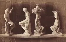 Four Statues, c. 1868. Creator: Adolphe Terris