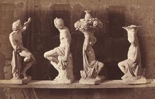 Four Statues, c. 1868. Creator: Adolphe Terris