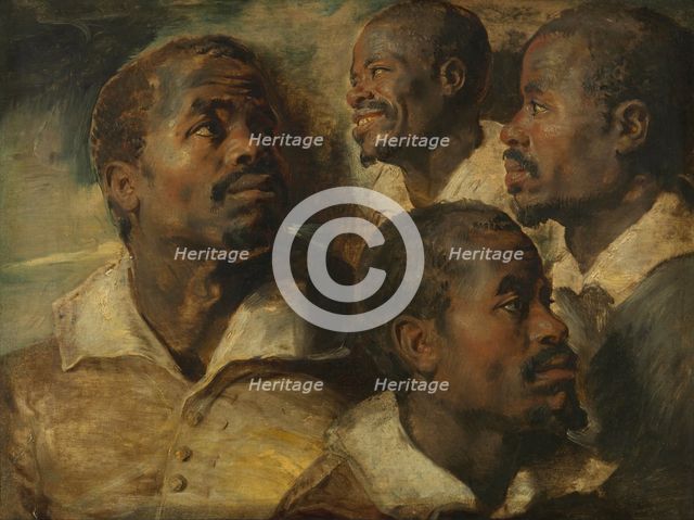 Four Studies of a Head of a Moor, 1640. Creator: Rubens, Pieter Paul (1577-1640).