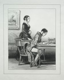 Fourberies de Femmes. Creator: Paul Gavarni (French, 1804-1866)