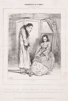 Fourberies de Femmes: En matière de sentiment, 1842. Creator: Paul Gavarni (French, 1804-1866)