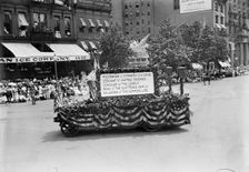 Fourth of July Parade - Float: Post Office, 1916. Creator: Harris & Ewing