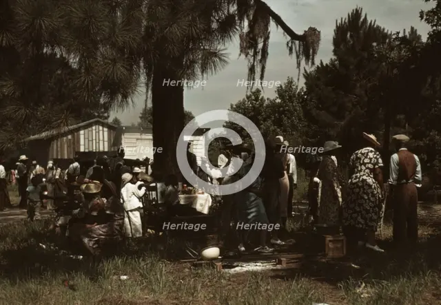 Fourth of July picnic by Negroes, St. Helena Island, S.C., 1939. Creator: Marion Post Wolcott.