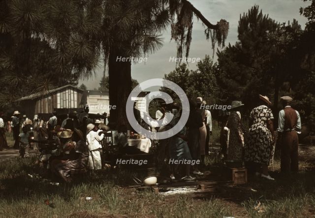 Fourth of July picnic by Negroes, St. Helena Island, S.C., 1939. Creator: Marion Post Wolcott.
