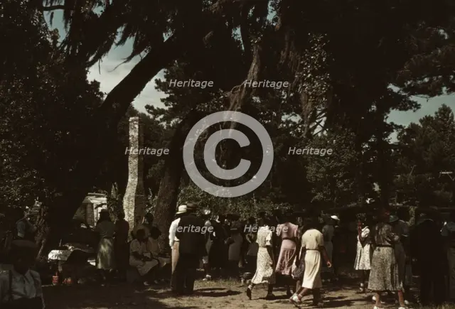 Fourth of July picnic by a group of Negroes, St. Helena Island, S.C., 1939. Creator: Marion Post Wolcott.