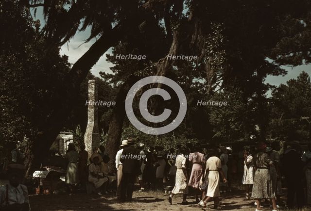 Fourth of July picnic by a group of Negroes, St. Helena Island, S.C., 1939. Creator: Marion Post Wolcott.