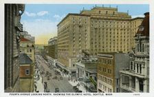 Fourth Avenue looking North, Seattle, Washington, USA, 1928