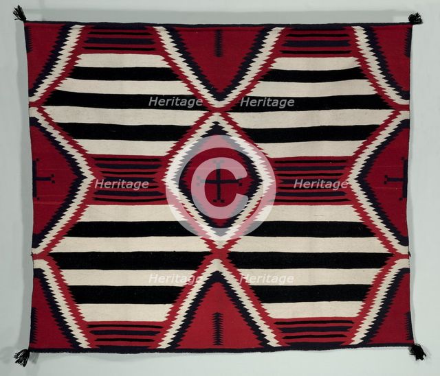 Fourth-Phase Chief Blanket Style Rug, c. 1900. Creator: Unknown.