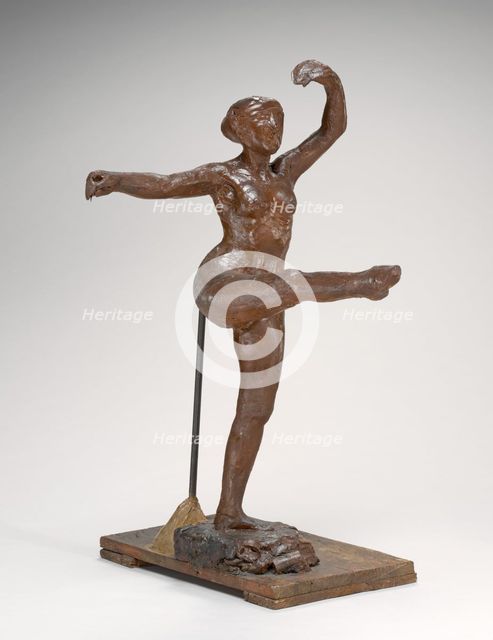 Fourth Position Front, on the Left Leg, c. 1885/1890. Creator: Edgar Degas.