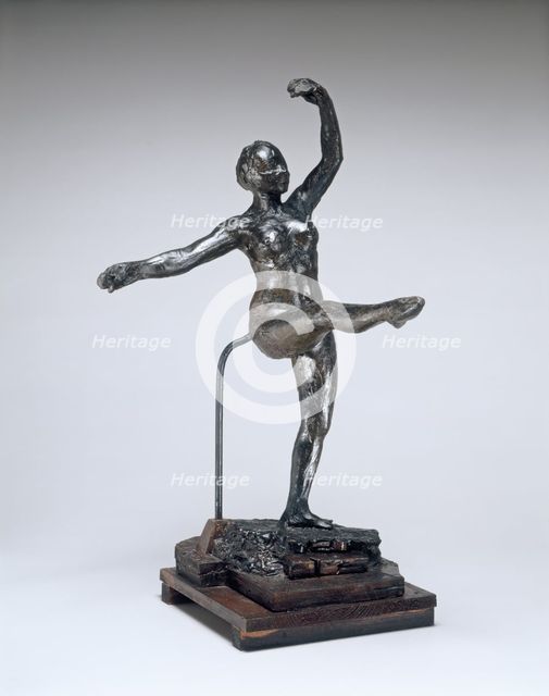 Fourth Position Front, on the Left Leg, c. 1885/1890. Creator: Edgar Degas.