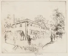 Fourth Street, Meeting House, Philadelphia, 1920. Creator: Joseph Pennell