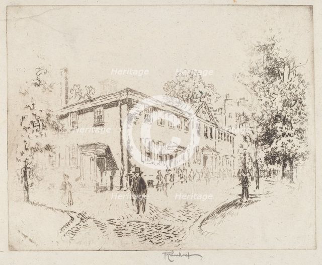 Fourth Street, Meeting House, Philadelphia, 1920. Creator: Joseph Pennell.
