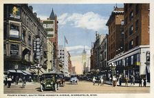 Fourth Street, Minneapolis, Minnesota, USA, 1915